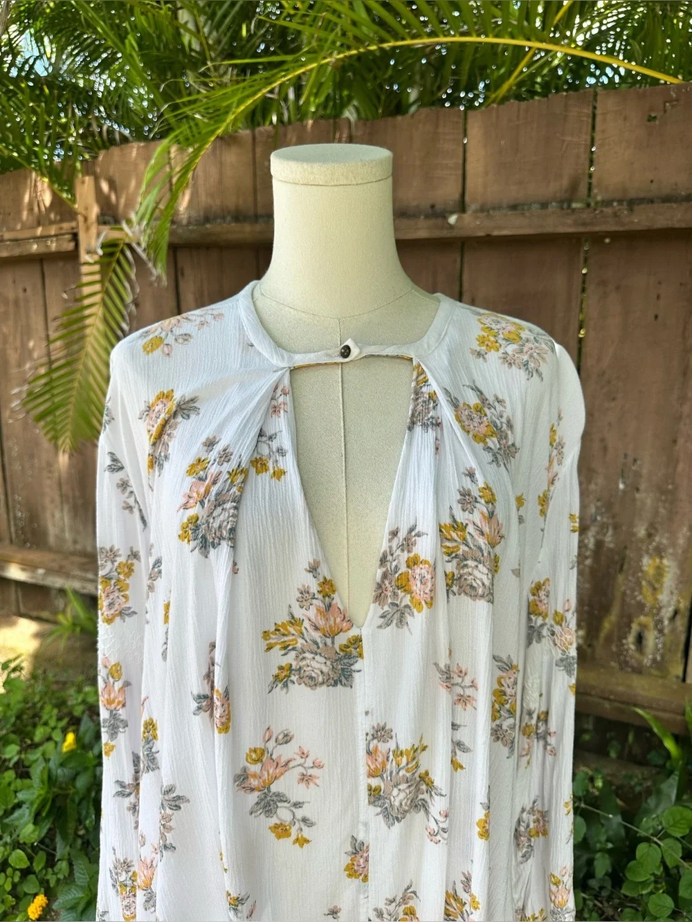Free People Tree Swing Floral Tunic Dress Size L - Picture 2 of 9
